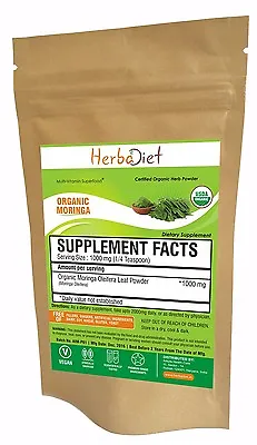 ORGANIC Moringa Oleifera Leaf Powder RAW Superfood Multi Vitamin PURE Supplement • $10.99