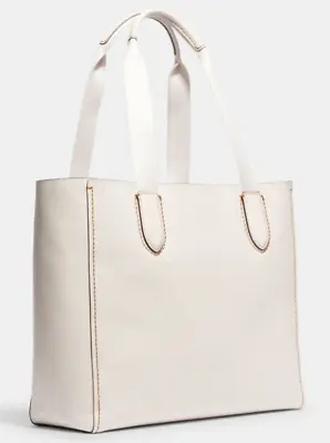 Coach Soft Leather Derby Tote Chalk Ivory White 58660 Gold NWT $350 Retail Price • $133.99