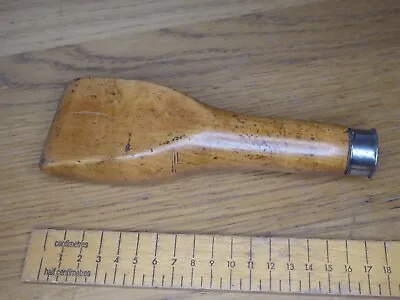 Antique Wooden Lead Dressing Tool / Wooden Wedge Lead Tool With End Cap   (G) • £16.99