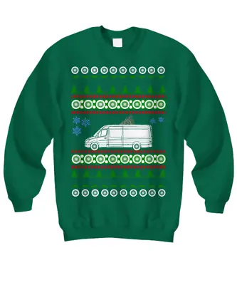 Mercedes Sprinter Van Ugly Christmas Sweater - Sweatshirt • $29.95
