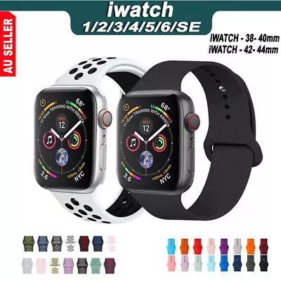 $8.99 • Buy For Apple Watch IWatch Series 65432 Silicone Replacement Strap Band 38 40 42 44m