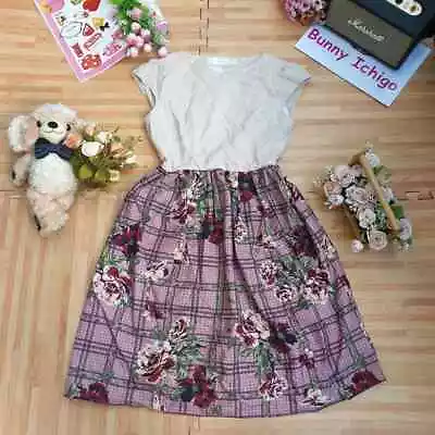 Tocco Women Floral Dress Lolita Mori Girl Hime Gyaru Shibuya109 Cute • $27.54