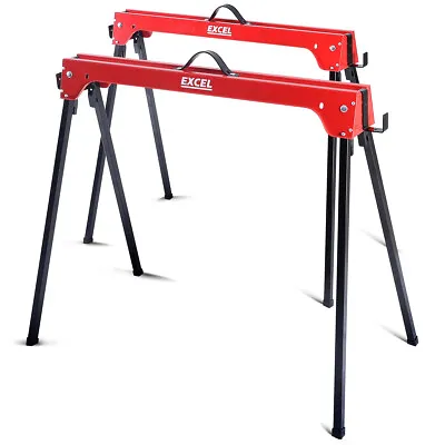 £39 • Buy Excel Trestle Saw Horse Twin Pack With Handles 500KG Max Load