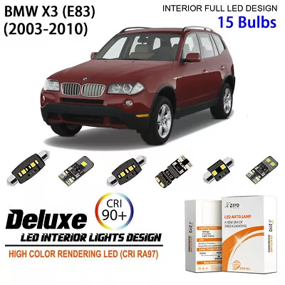 15 Bulbs LED Interior Light Kit For BMW E83 X3 2003-2010 White Dome Light Bulbs • $25.20