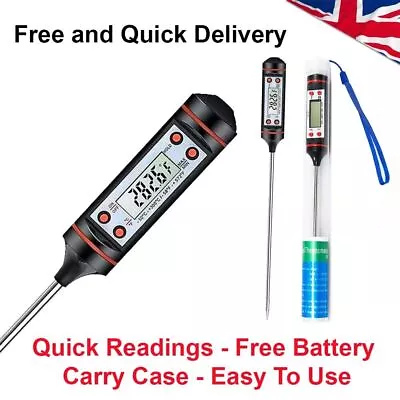 £1.99 • Buy Kitchen Thermometer Digital Food Meat Probe BBQ Household Temperature Tools