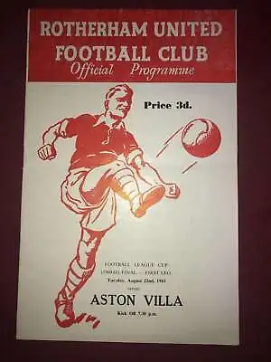 FOOTBALL LEAGUE CUP FINAL 1961 A Football Programme From The Fixture Rotherham • £200