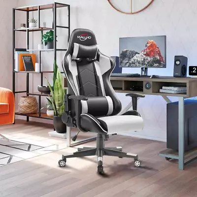 Polar Aurora Gaming Chair Racing Style High-Back PU Leather Office Chair • $149