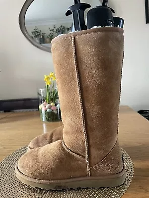 Genuine UGG Chestnut Tall Sheepskin Boots Size UK 6  • £19.99