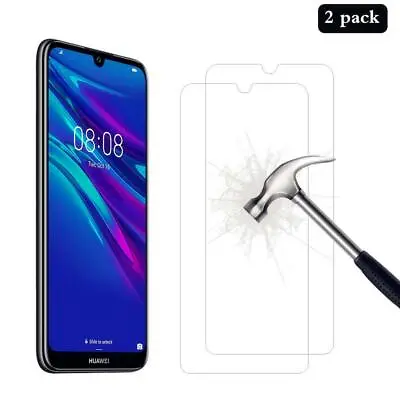 For Huawei Y7 2019 New Thin Clear 9H Tempered Glass Screen Protector Pack Of 5 • £5.95