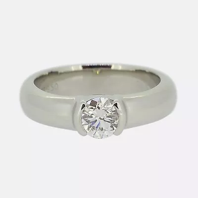 Tiffany & Co. 0.53 Carat Etoile Diamond Solitaire Ring - Platinum • £4235