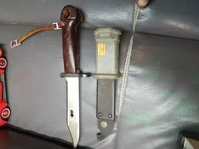 F41) Vtg Bulgarian Romanian Russian Military Bakelite Wire Cutter Knife W/Sheath • $22.50