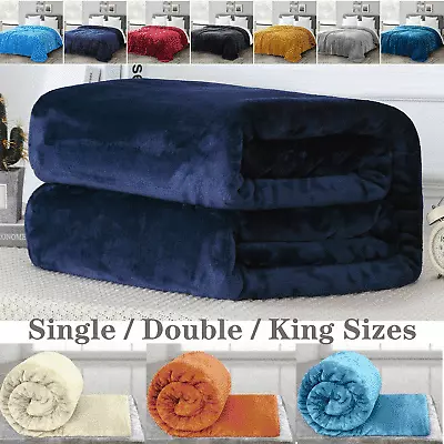 £10.99 • Buy Large Luxury Faux Fur Throw Fleece Sofa Bed Mink Soft Blanket Thick | Many Sizes