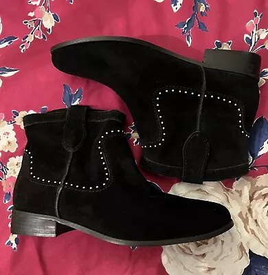 Long Tall Sally Studded Suede Ankle Boots Uk 9 RRP.£110 • £37