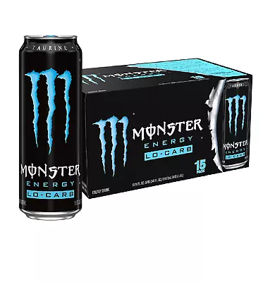 Monster Energy Lo-Carb Monster Low Carb Energy Drink 16 Ounce Pack Of 15 • $33.45