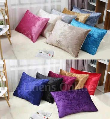 £10.99 • Buy Large Luxury Crushed Velvet Cushion Covers Multi Purpose Floor Dog Bed Cover