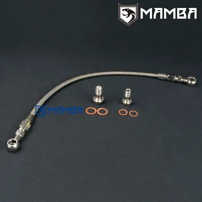 1G 2G DSM Eclipse 4G63 Stainless Turbo Oil Feed Line 16G 20G (Head Location) • $31.16