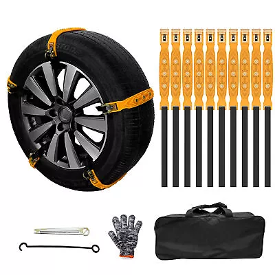 10Pcs Universal Winter Snow Mud Anti-skid Tire Chains Tendon For Car Sedan SUV • $49.99