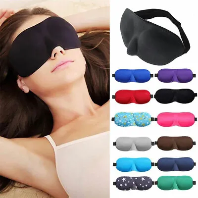 $1.89 • Buy Travel 3D Eye Mask Sleep Soft Padded Shade Cover Rest Relax Sleeping Blindfold