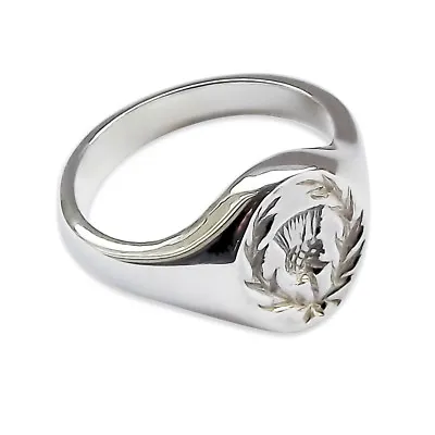 NEW Engraved Signet Rings Ladies Child's 925 Solid Sterling Silver 11x9mm Oval • £52.10