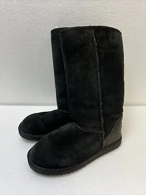 UGG Australia Classic Tall 5815 Black  Sheepskin Boots Women Size 7 • $29.99