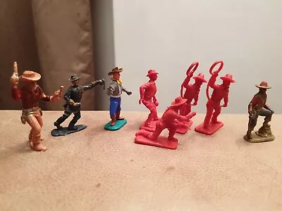 £3 • Buy 8x Vintage Civil War Soldiers & Cowboys Plastic Toy Figures Crescent, Timpo ETC