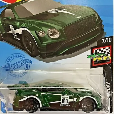 NEW Hot Wheels 2018 Bentley Continental GT3 Green 2021 No 133 GRX93 Long Card • $6.95