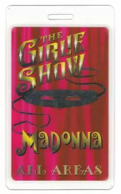 Madonna The Girlie Show Tour. Laminate All Areas Backstage Pass. OTTO • $17.99