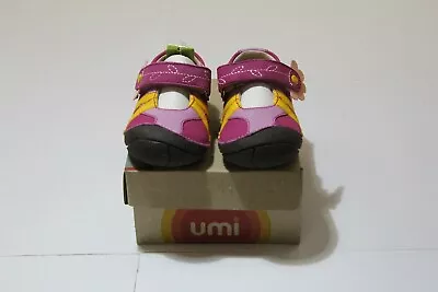 Umi *cassia*girls Plum Leather Mary Jane Shoes Uk 2 Jr Eu 18 • £10