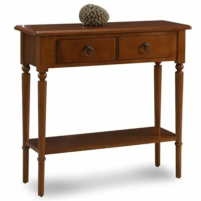 Leick Coastal Notions 1 Drawer Wood Console Table With Shelf In Oak • $165.03