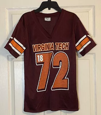 Virginia Tech Hokies Women’s V-Neck Pro Edge By Knights Apparel  Maroon Jersey S • $17