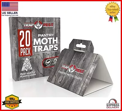 20 Pack Pantry Moth Traps - Safe And Effective For Food And Cupboard - Glue... • $25.94