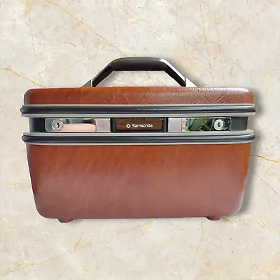 Vintage Samsonite Silhouette Make Up Train Case Luggage Suitcase W/ Tray No Key • $32.98