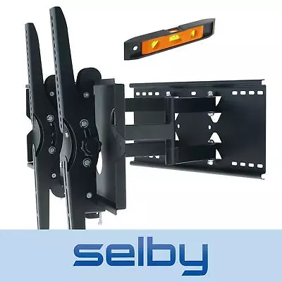 $163 • Buy 50-85  Inch 100kg TV Bracket Tilt Swivel Pivot Wall Mount Black Selby