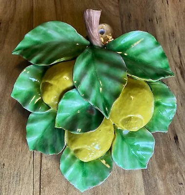 Vietri Majolica Lemons Leaves 3D Wall Hanging Italy • $74.99