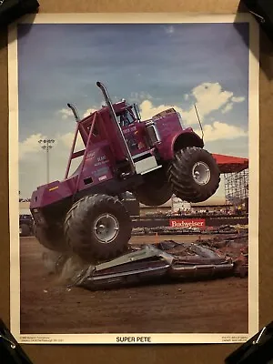 Original Vintage Poster Super Pete Original Monster Truck Motorcraft 80s Pin Up • $95.95