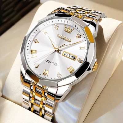 $30.99 • Buy Luxury Quartz Watches Men's Steel Stainless Wrist Date Business Luminous Watch