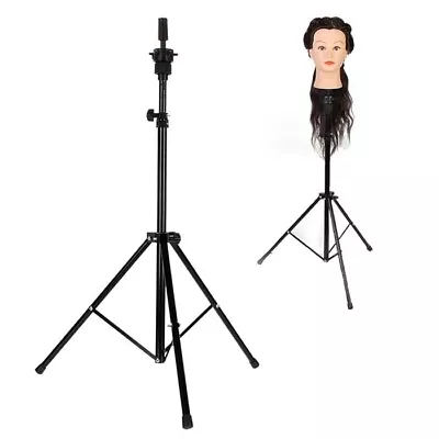 Adjustable Salon Tripod Hair Mannequin Head Holder Wig Stand Training Tool • £11.99