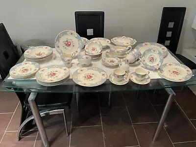 Selection Of Myott Staffordshire Rose Blue China 1930s Priced Individually • £19.50