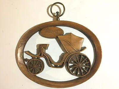 Burwood Co.~ VICTORIA CARRIAGE ~10 ~Wall Plaque~VINTAGE ~1970's~Wood Look • $22
