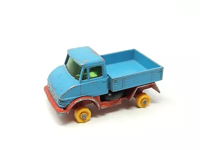 Vintage Lesney Matchbox Unimog Truck Matchbox Series No 49 Blue Red With Yellow • $8.95