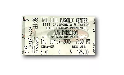 Van Morrison Authentic 2005 Original Concert Ticket 05/13/05 • $50.96