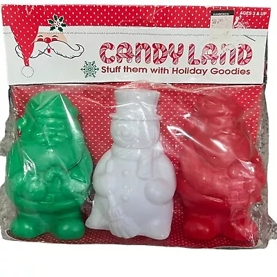 Vintage Candy Land Stuff With Holiday Goodies Santa Snowman Christmas NEW • $15