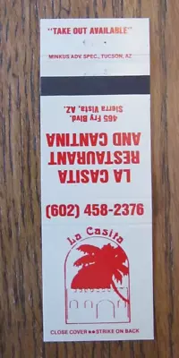 Mexican Restaurant Matchbook Cover: La Casita Sierra Vista Arizona Matchcover C8 • $5.98