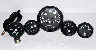 $41.05 • Buy Jeep Willys Speedometer 12 V Fits 1946 66 CJ 2A 3A 3B M38 M38A1 Gauges Kit