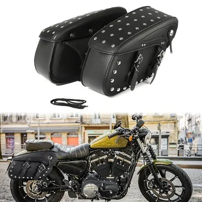$129.99 • Buy Motorcycle Side Saddle Bags For Yamaha V-Star XVS 650 1100 Custom Silverado