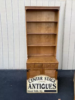 64921 Ethan Allen Maple Baumritter Dresser Cabinet With Bookcase Top + Drawer • $465