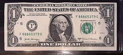 $1 One Dollar Bill Error🍀Misaligned 🍀Misprint 🍀Miscut🍀Offset 🍀Lucky 8’s 🍀 • $19.99