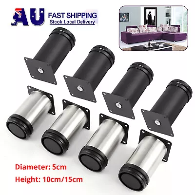 $18.85 • Buy 4X 10cm/15cm Metal Furniture Legs Cabinet Sofa Kitchen Bed Couch Feet Adjustable