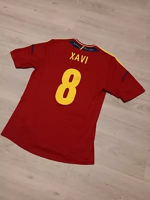 Xavi Hernandez #8 Spain Eurocup 2012 ORIGINAL Adidas Soccer Jersey. Size M • $79.97