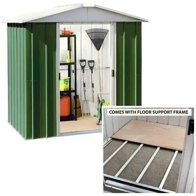 Garden Shed 6 X 5ft Yardmaster Apex Metal Shed & Steel Floor -Assembly Available • £349.93